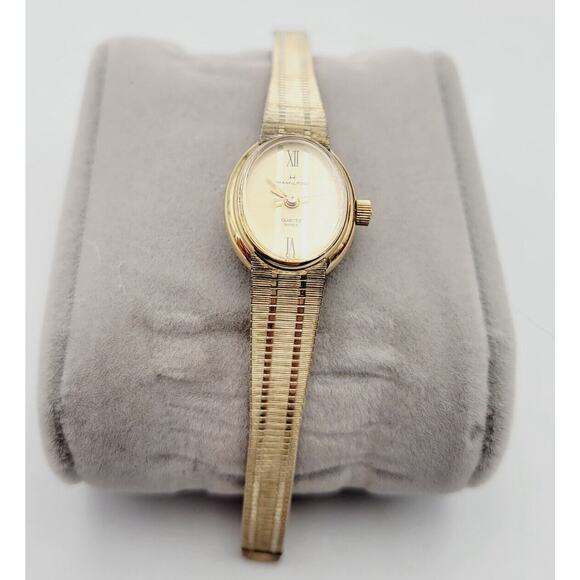 VINTAGE Hamilton Priscilla Quartz Ladies WRISTWATCH 1/40 10k USA - Picture 5 of 11